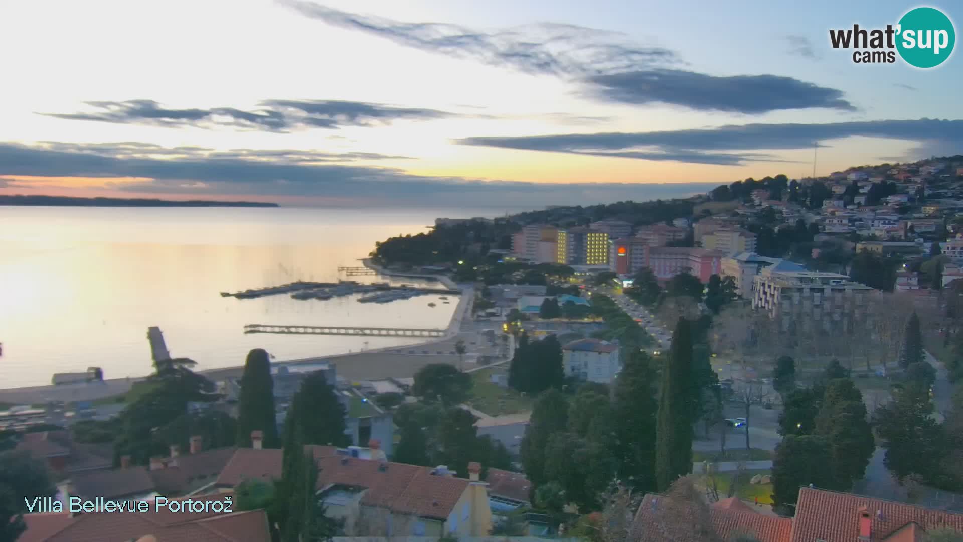 Portorož camera en vivo – Panorama Villa Bellevue