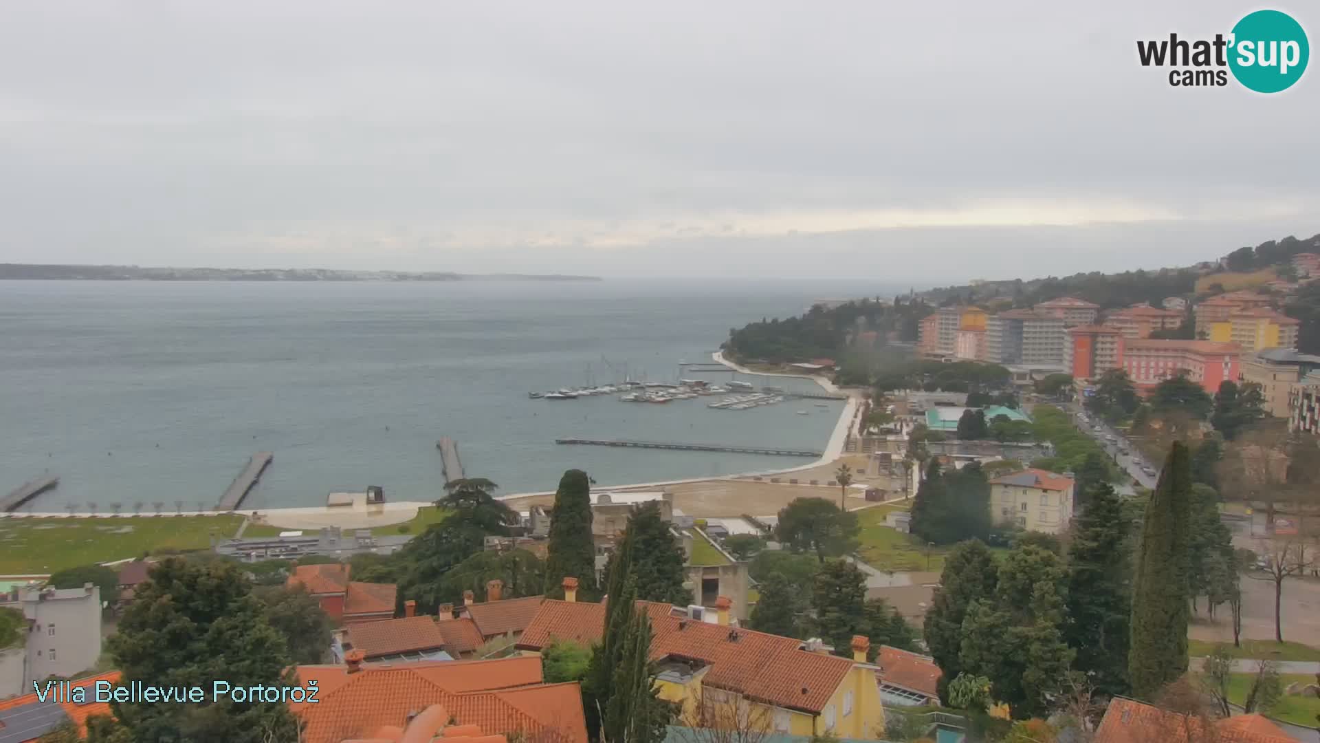 Portorož web kamera – pogled sa Villa Bellevue