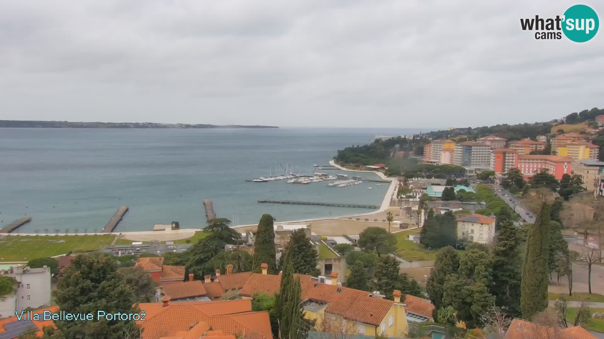 Portorož web kamera – pogled sa Villa Bellevue