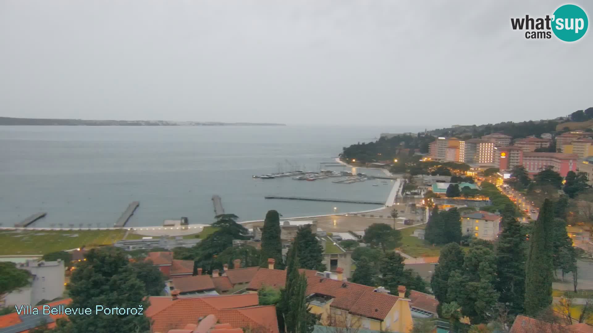 Portorož camera en vivo – Panorama Villa Bellevue