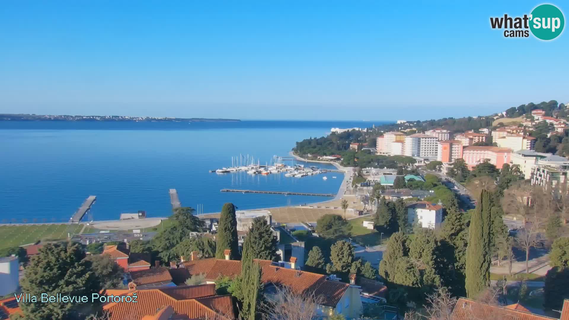 Live webcam Portorož – Panorama dalla Villa Bellevue