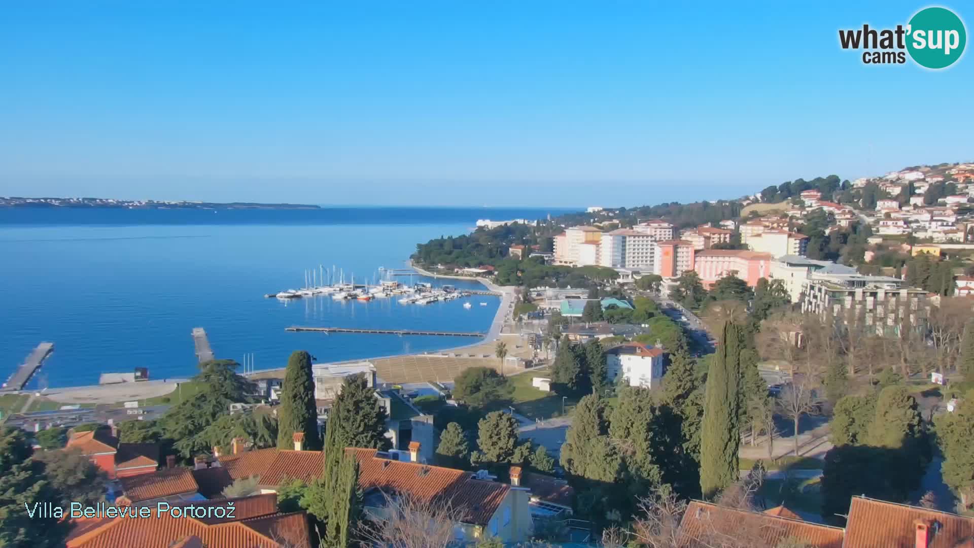 Portorož web kamera – pogled sa Villa Bellevue