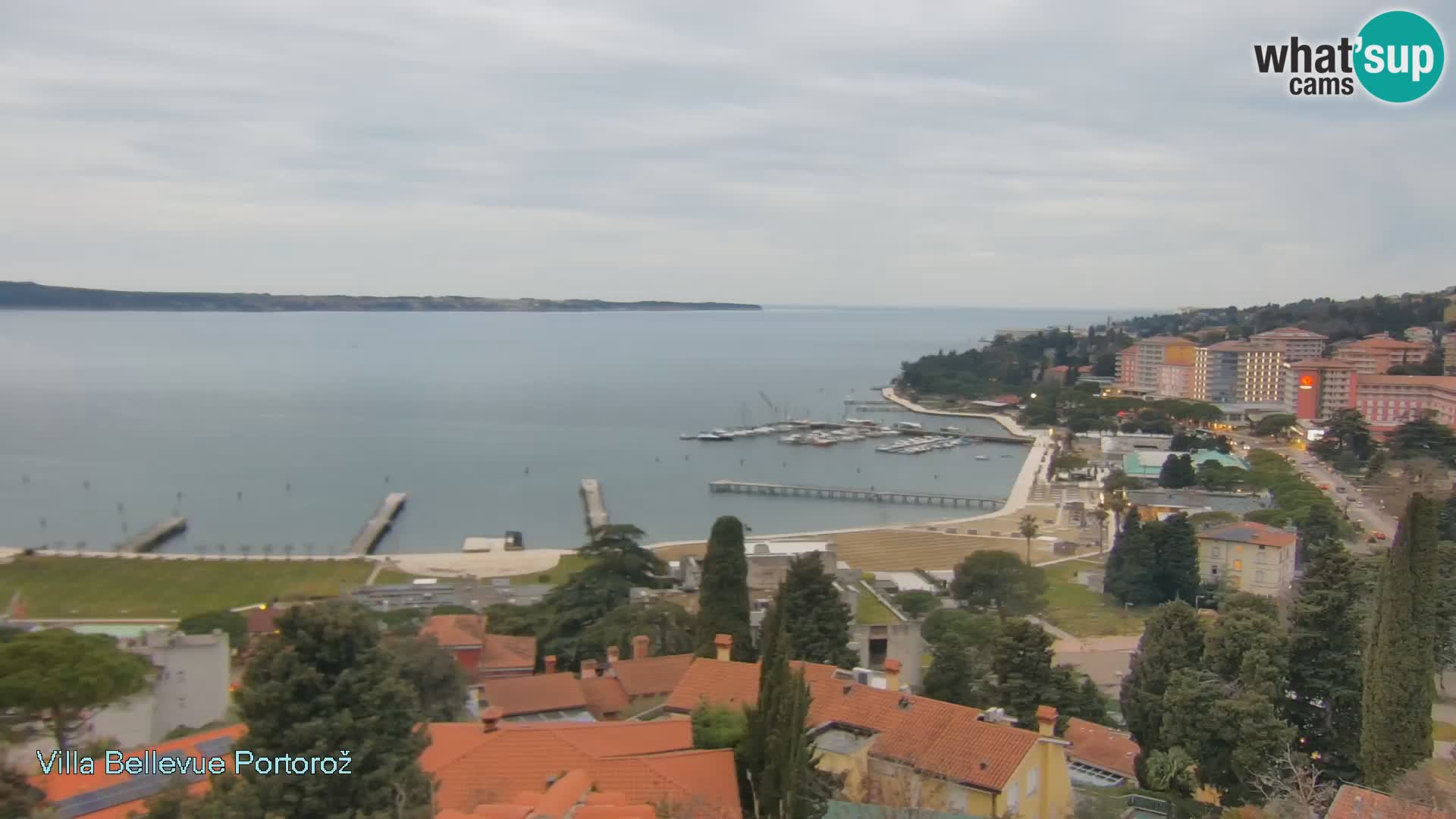 Portorož camera en vivo – Panorama Villa Bellevue
