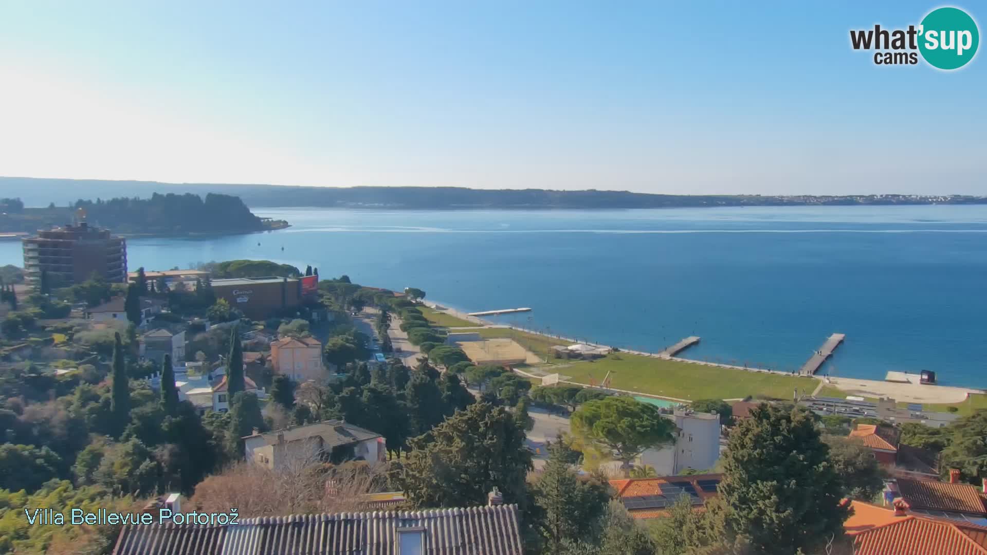 Portorož web kamera – pogled sa Villa Bellevue