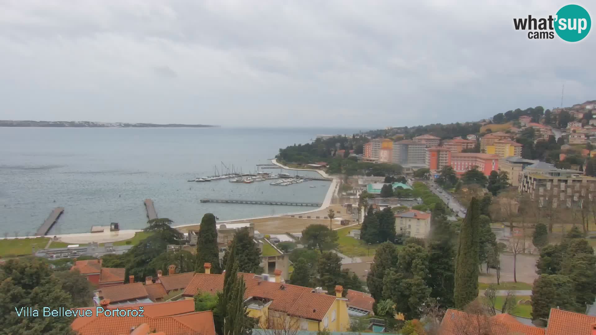 Portorož camera en vivo – Panorama Villa Bellevue
