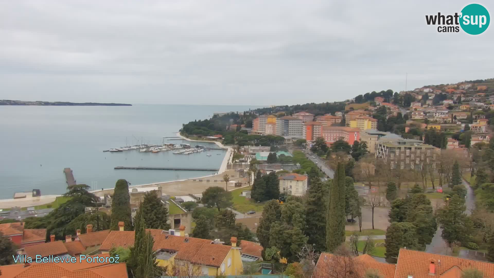 Portorož camera en vivo – Panorama Villa Bellevue