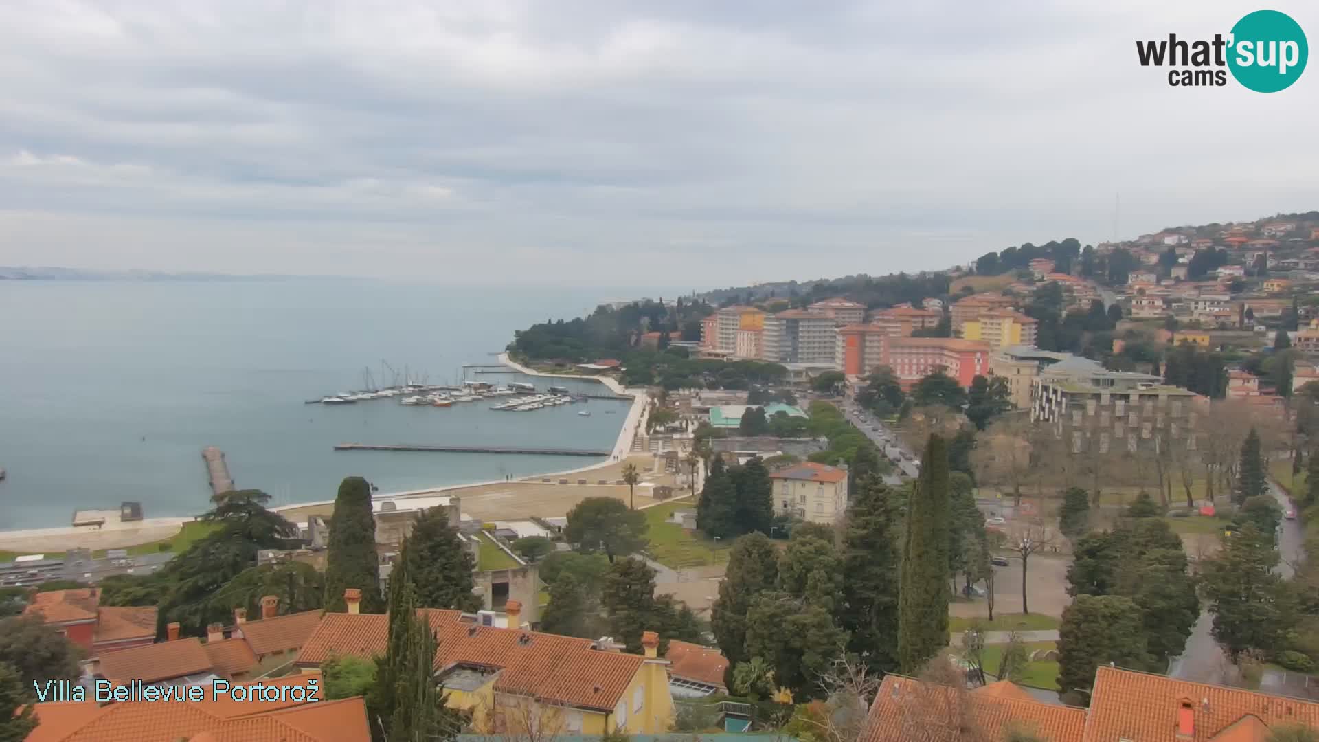 Portorož camera en vivo – Panorama Villa Bellevue