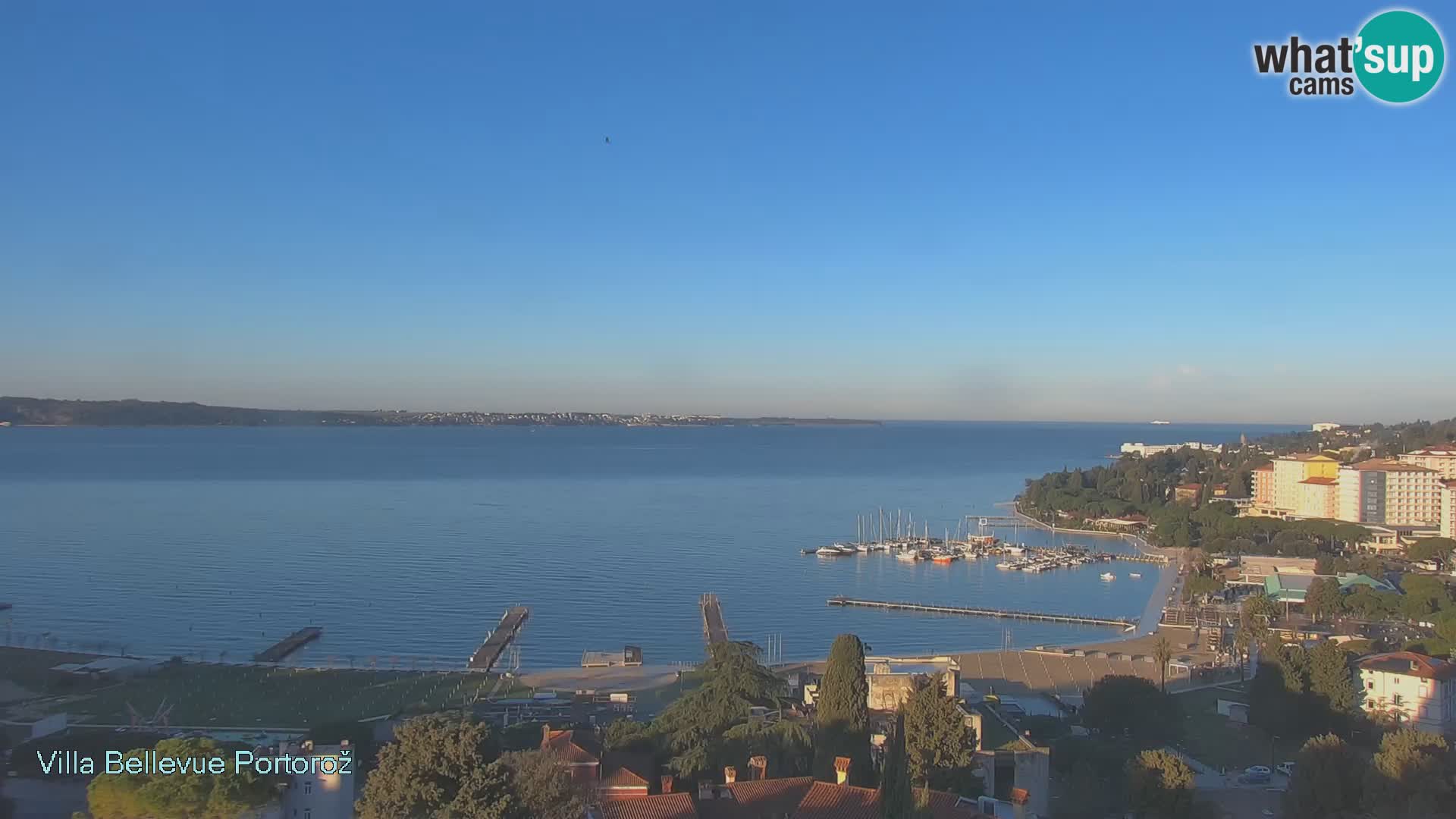 Portorož web kamera – pogled sa Villa Bellevue