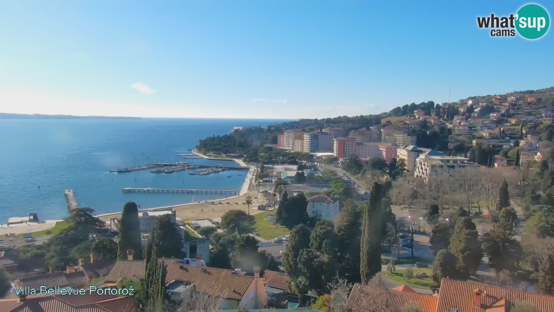Portorož web kamera – pogled sa Villa Bellevue