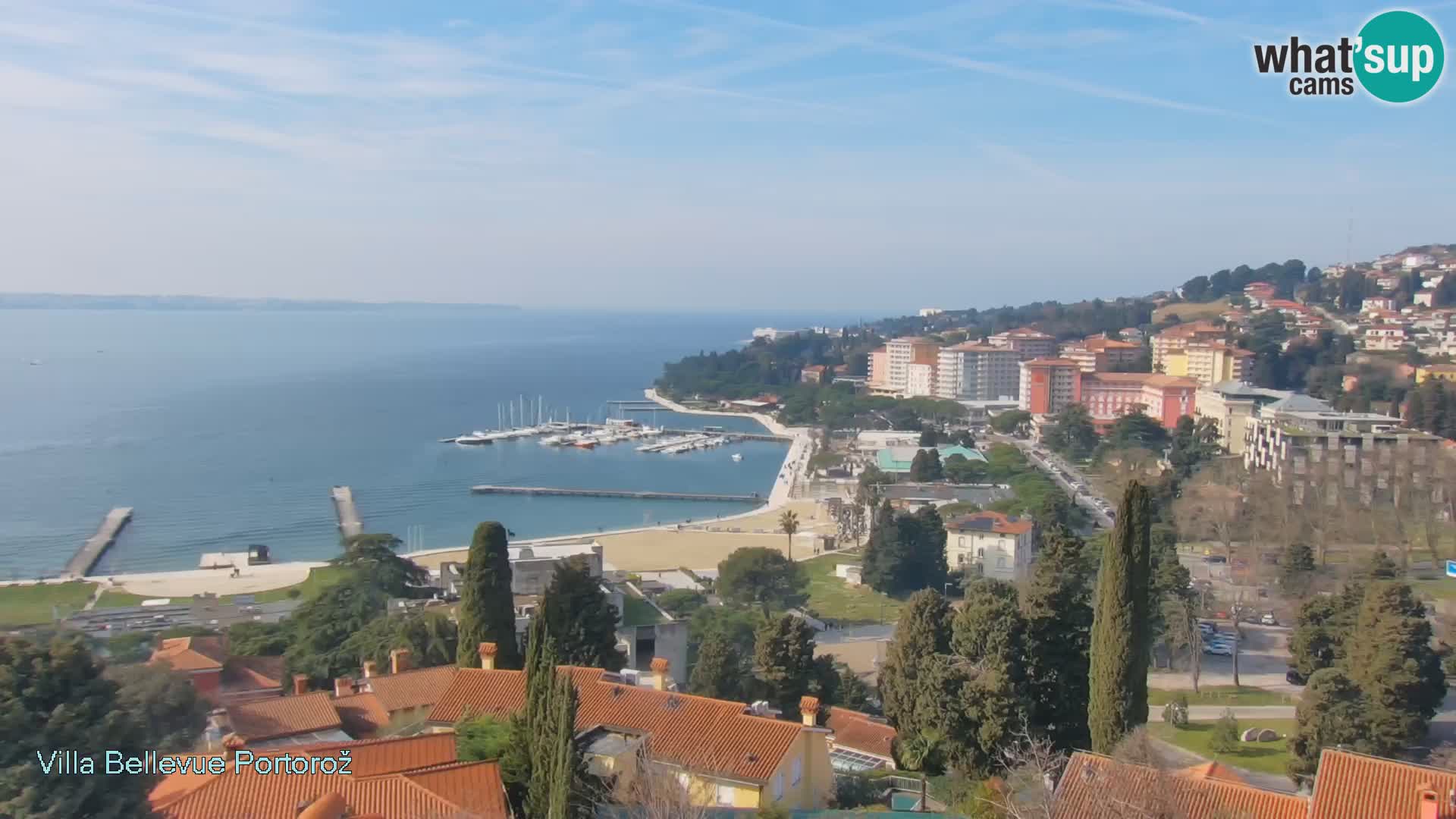 Portorož web kamera – pogled sa Villa Bellevue