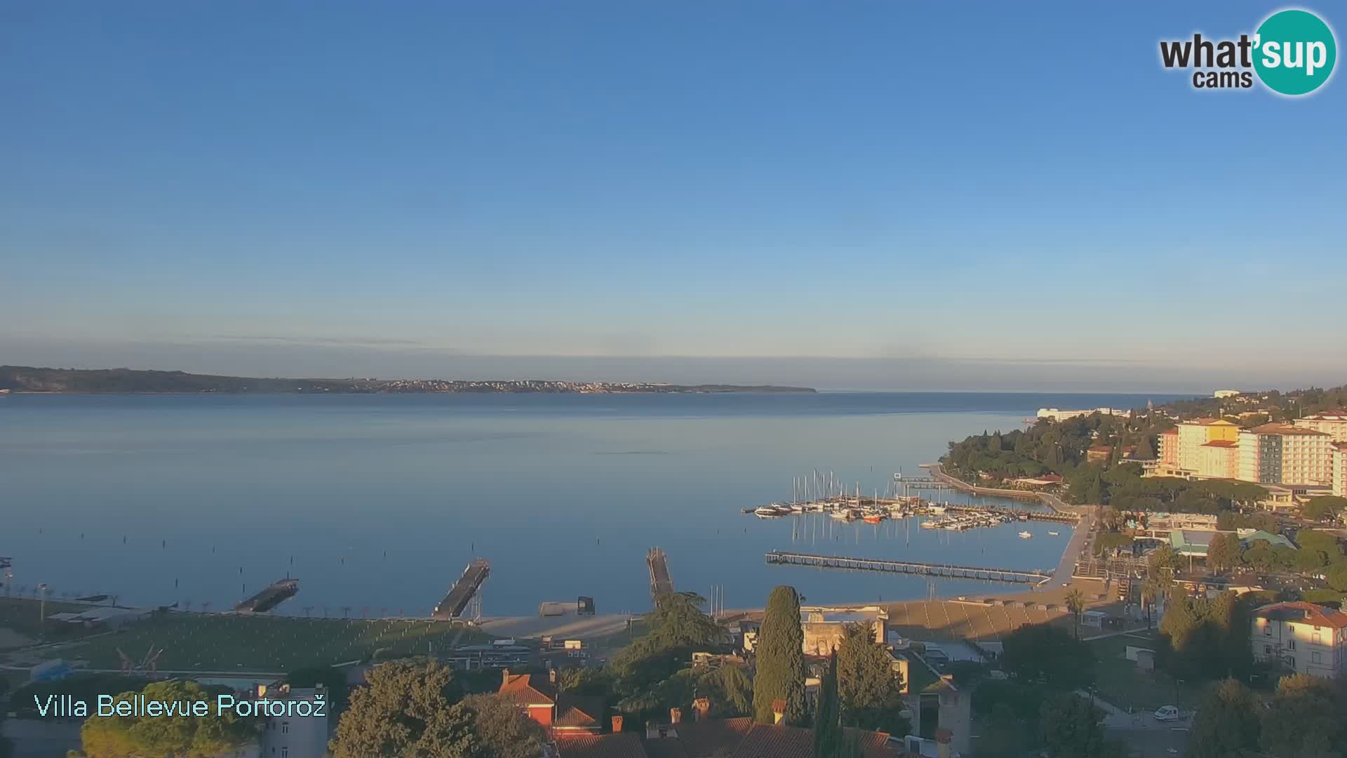 Live webcam Portorož – Panorama dalla Villa Bellevue