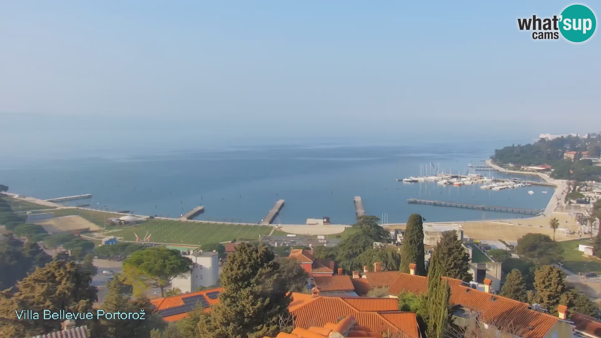 Portorož web kamera – pogled sa Villa Bellevue