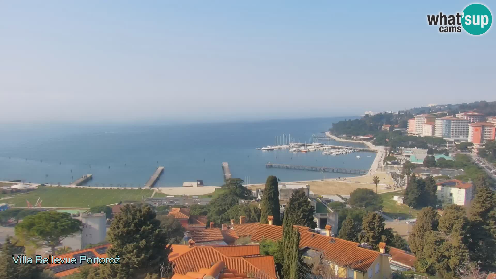 Portorož web kamera – pogled sa Villa Bellevue
