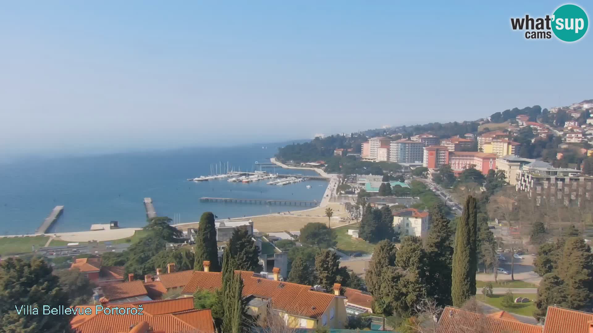 Portorož web kamera – pogled sa Villa Bellevue