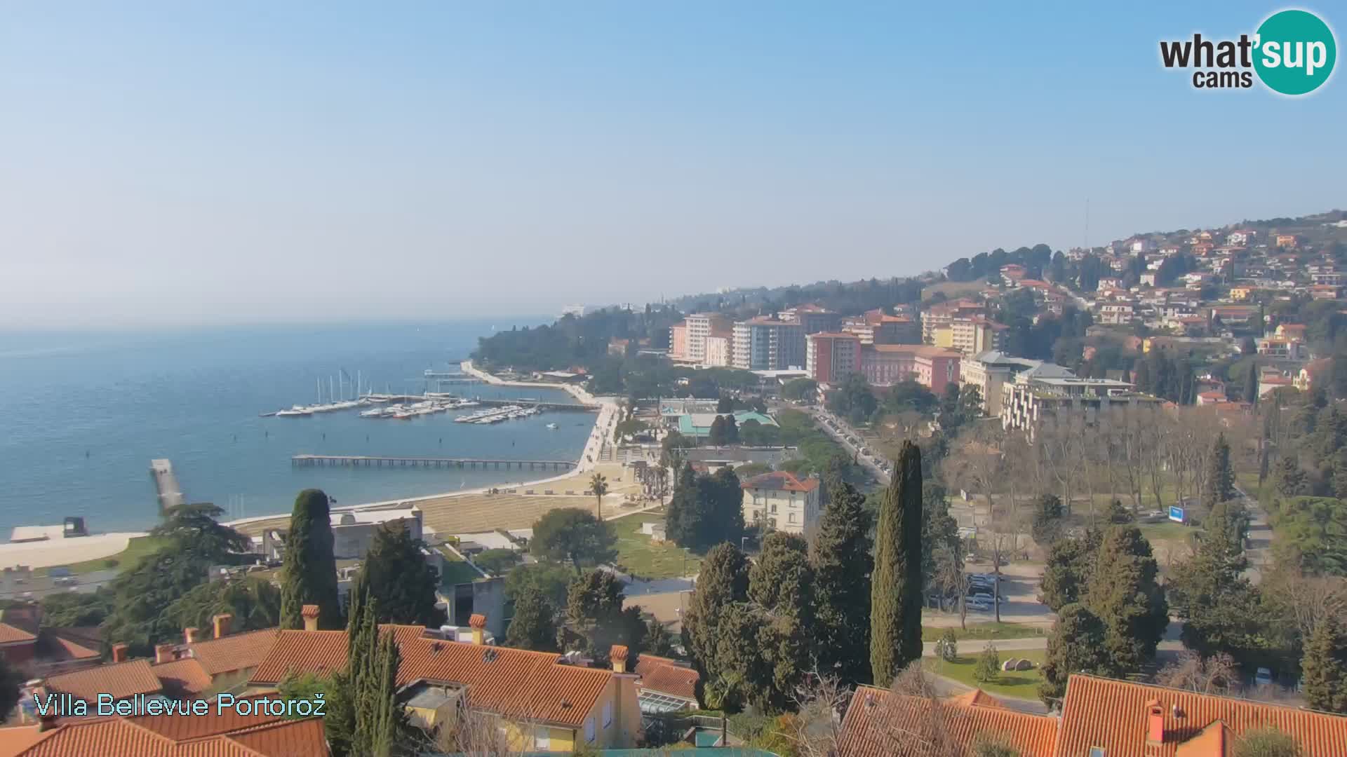 Portorož camera en vivo – Panorama Villa Bellevue