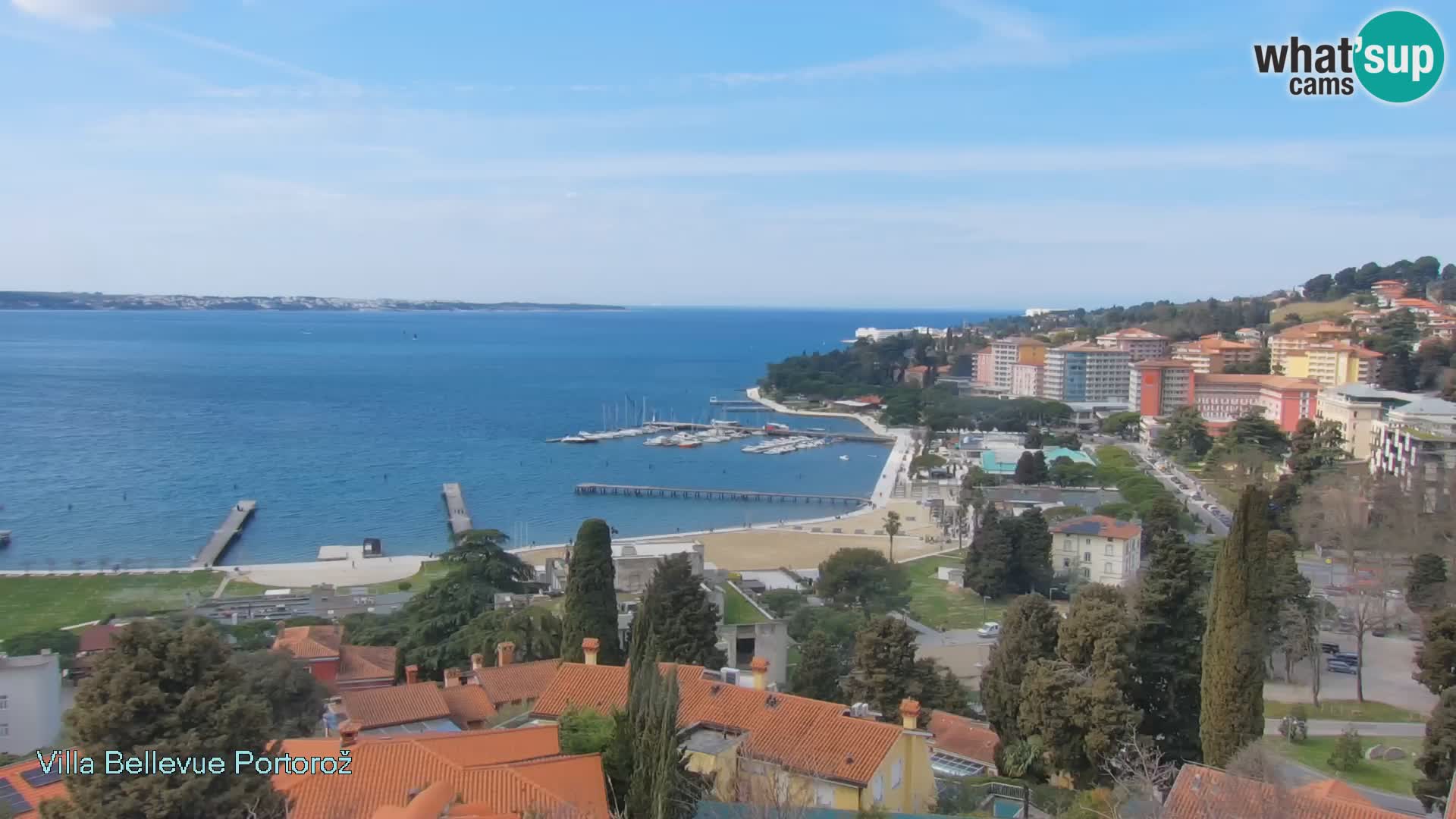 Portorož web kamera – pogled sa Villa Bellevue