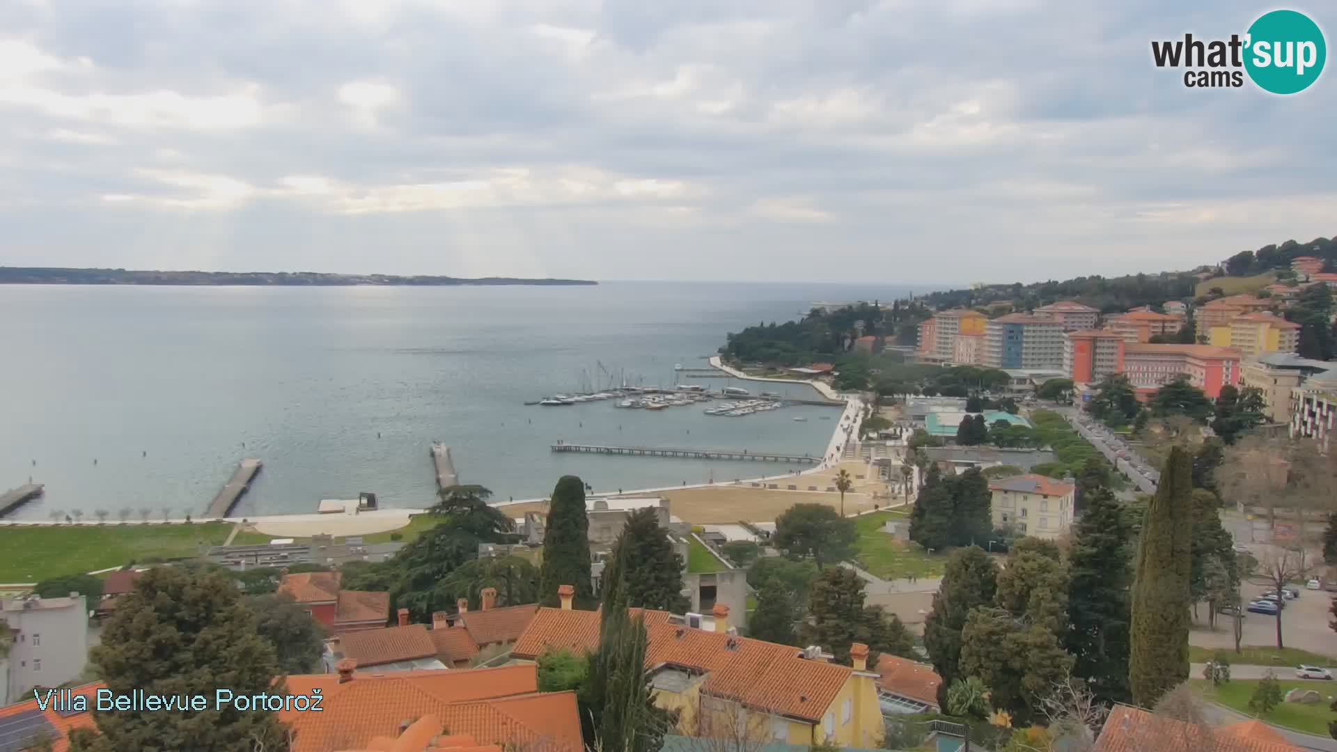 Live webcam Portorož – Panorama dalla Villa Bellevue