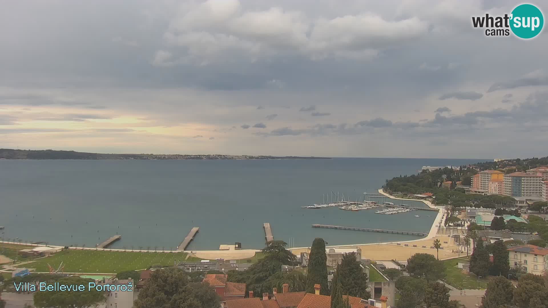 Live webcam Portorož – Panorama dalla Villa Bellevue