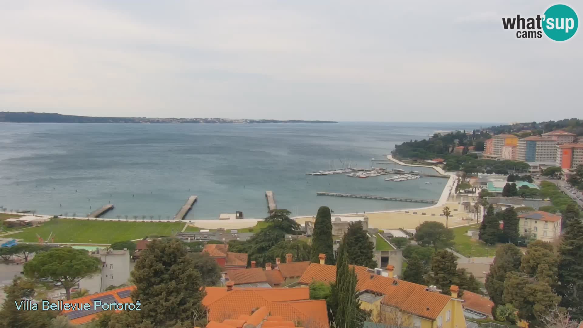 Portorož web kamera – pogled sa Villa Bellevue