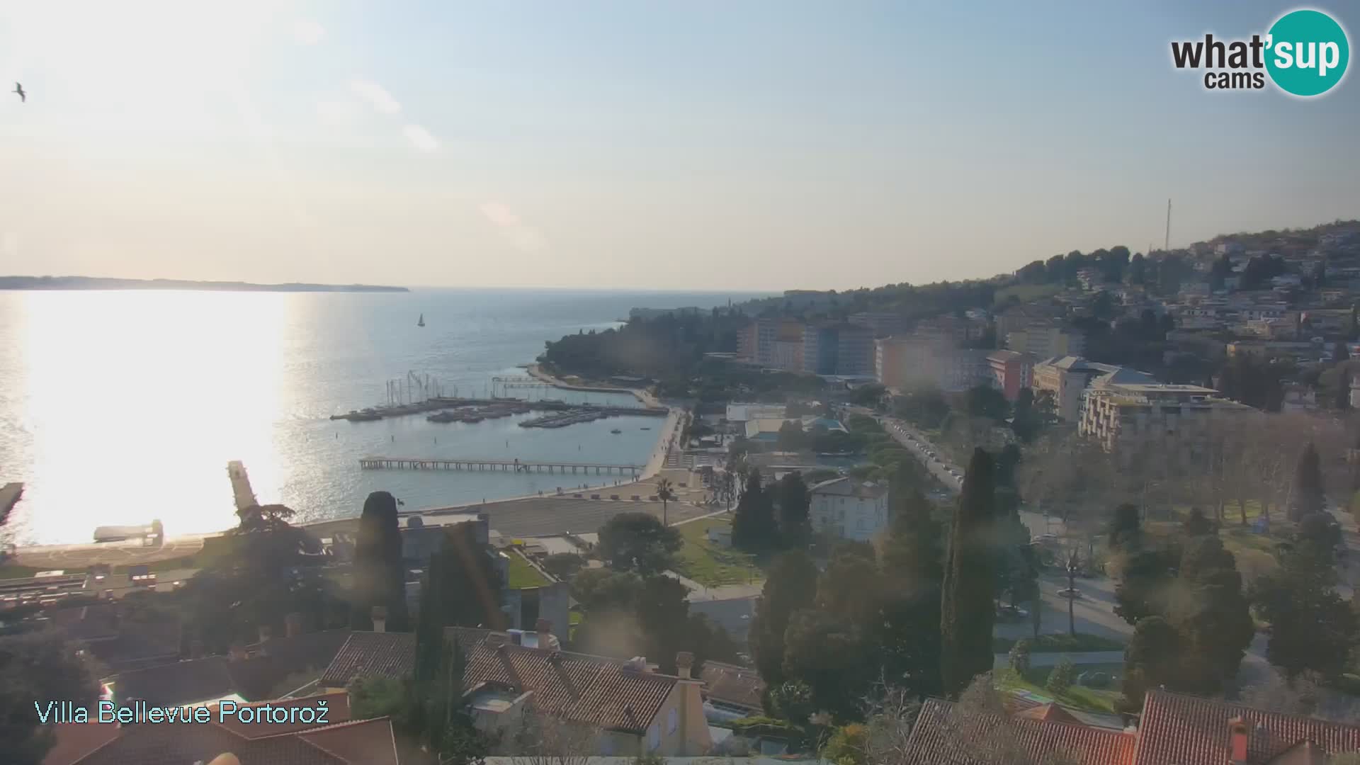 Portorož web kamera – pogled sa Villa Bellevue