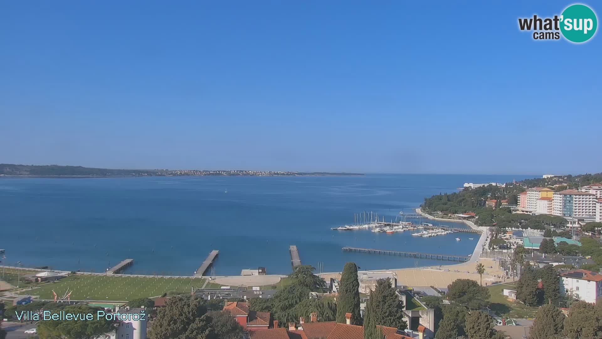 Portorož camera en vivo – Panorama Villa Bellevue