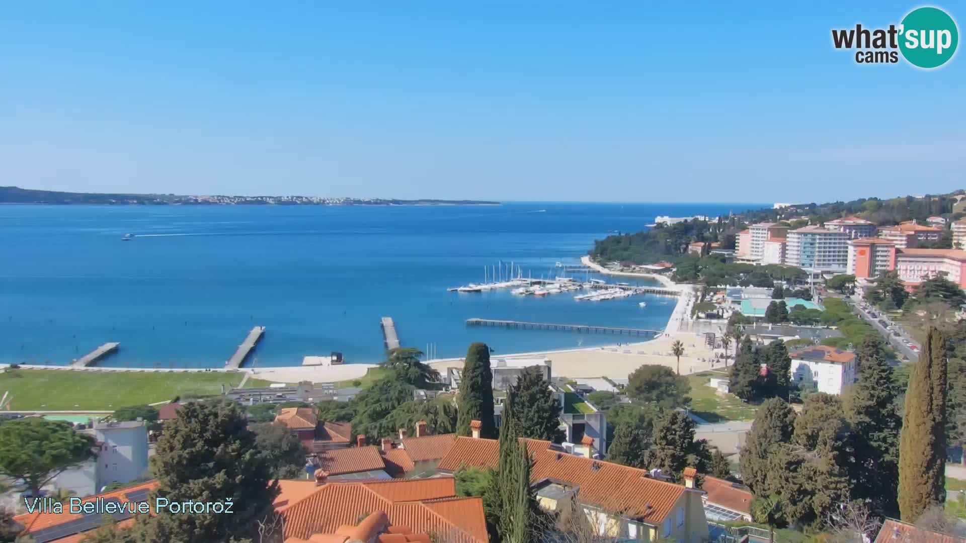 Portorož web kamera – pogled sa Villa Bellevue