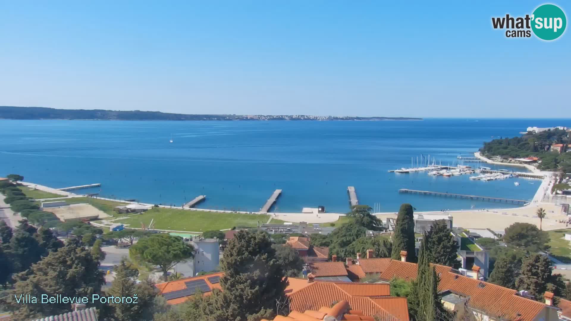 Portorož camera en vivo – Panorama Villa Bellevue