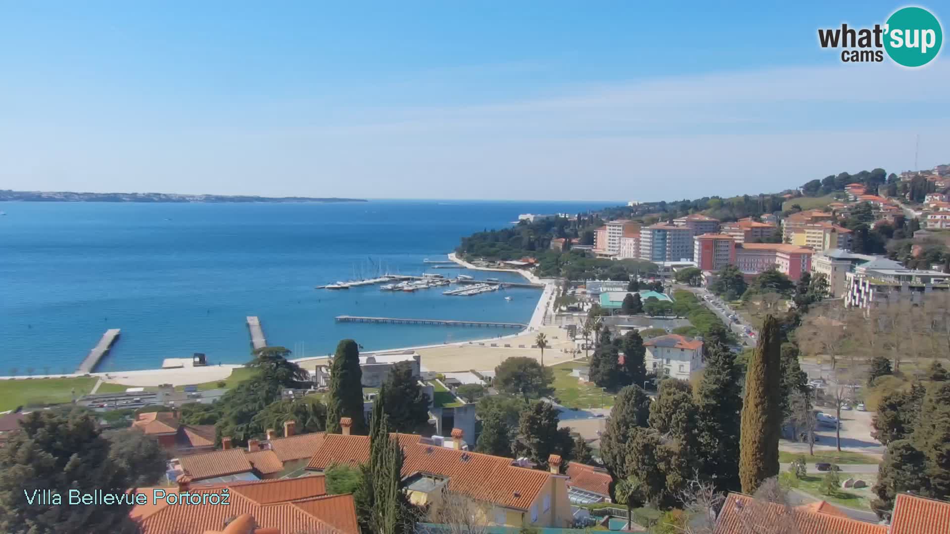 Portorož camera en vivo – Panorama Villa Bellevue
