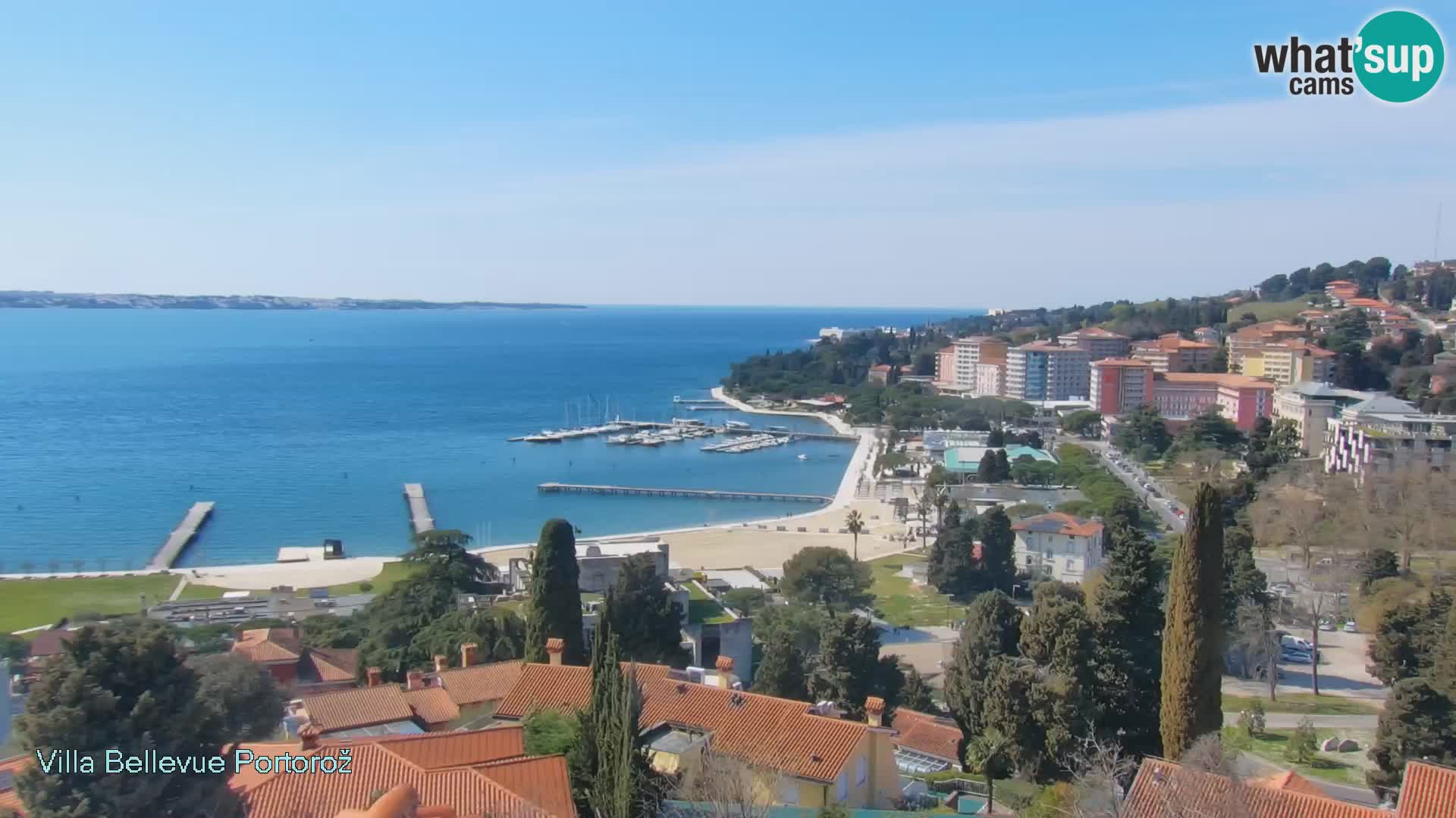 Portorož camera en vivo – Panorama Villa Bellevue