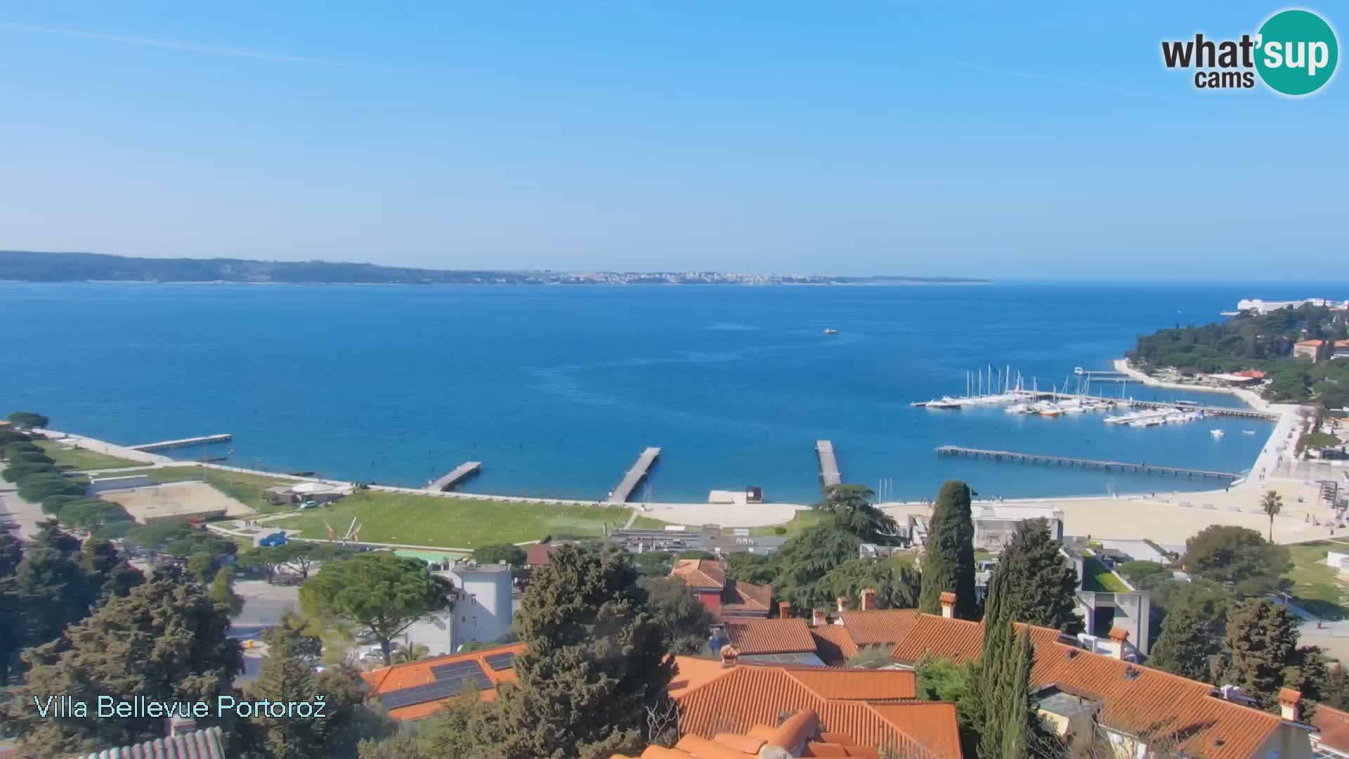 Portorož web kamera – pogled sa Villa Bellevue