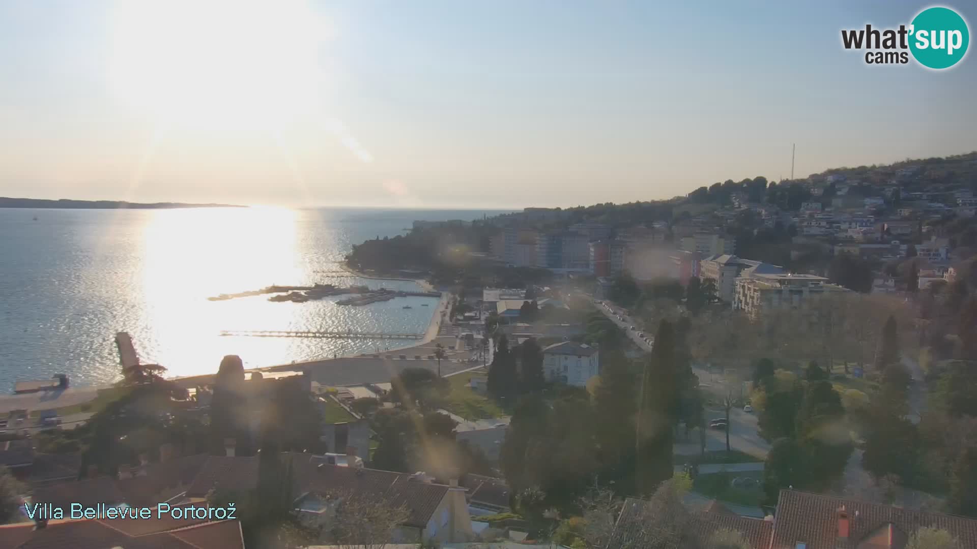 Portorož camera en vivo – Panorama Villa Bellevue