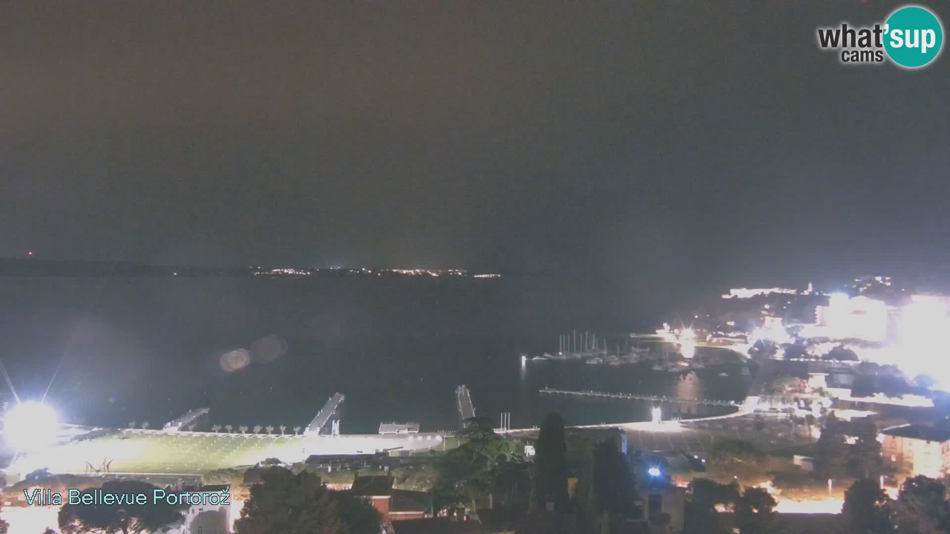 Portorož spletna kamera – pogled z Villa Bellevue