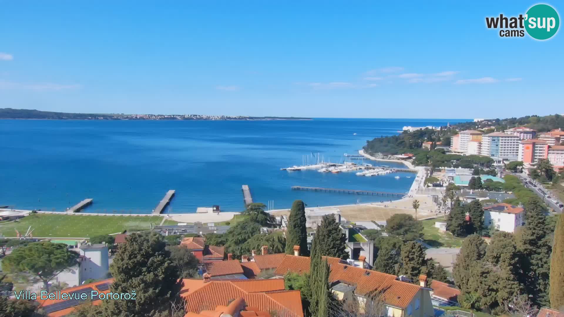 Portorož web kamera – pogled sa Villa Bellevue