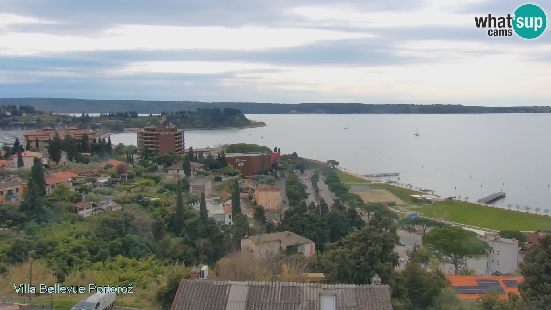 Portorož camera en vivo – Panorama Villa Bellevue