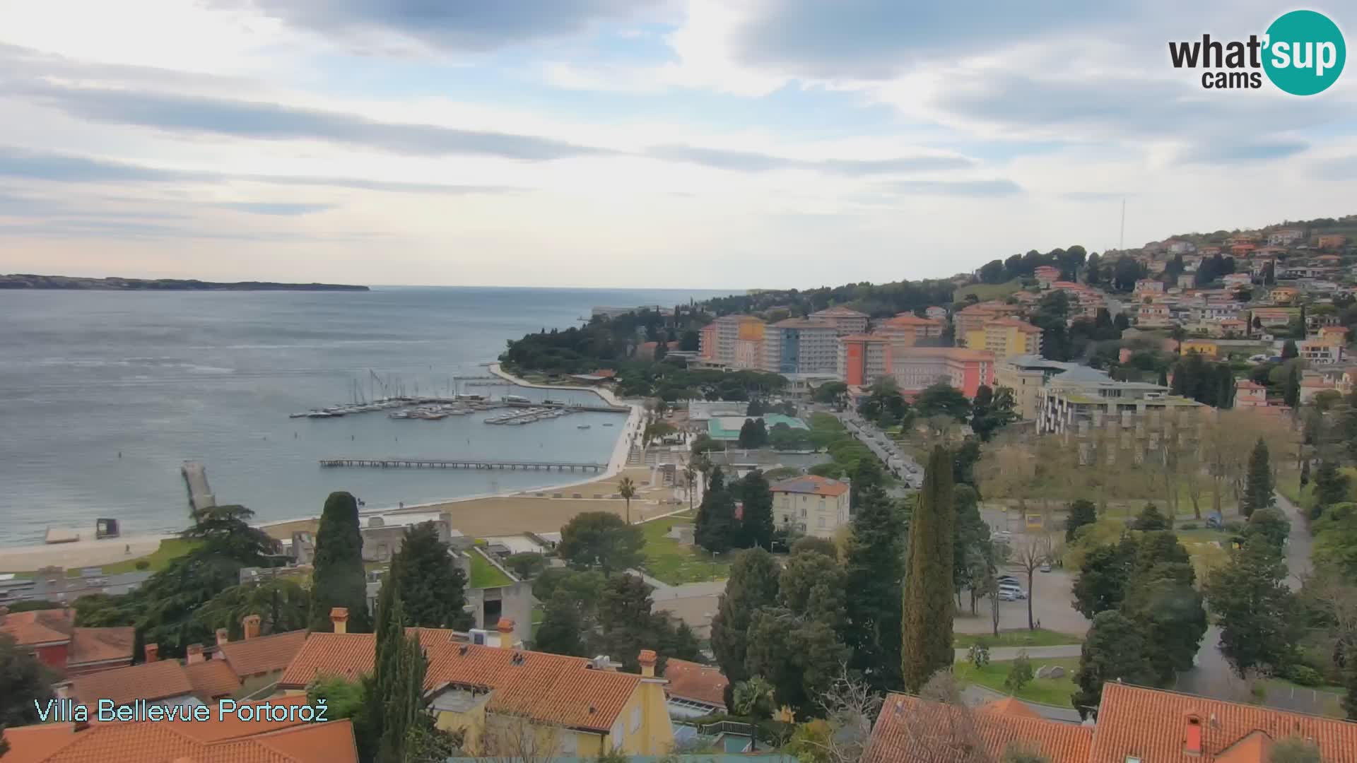 Portorož web kamera – pogled sa Villa Bellevue