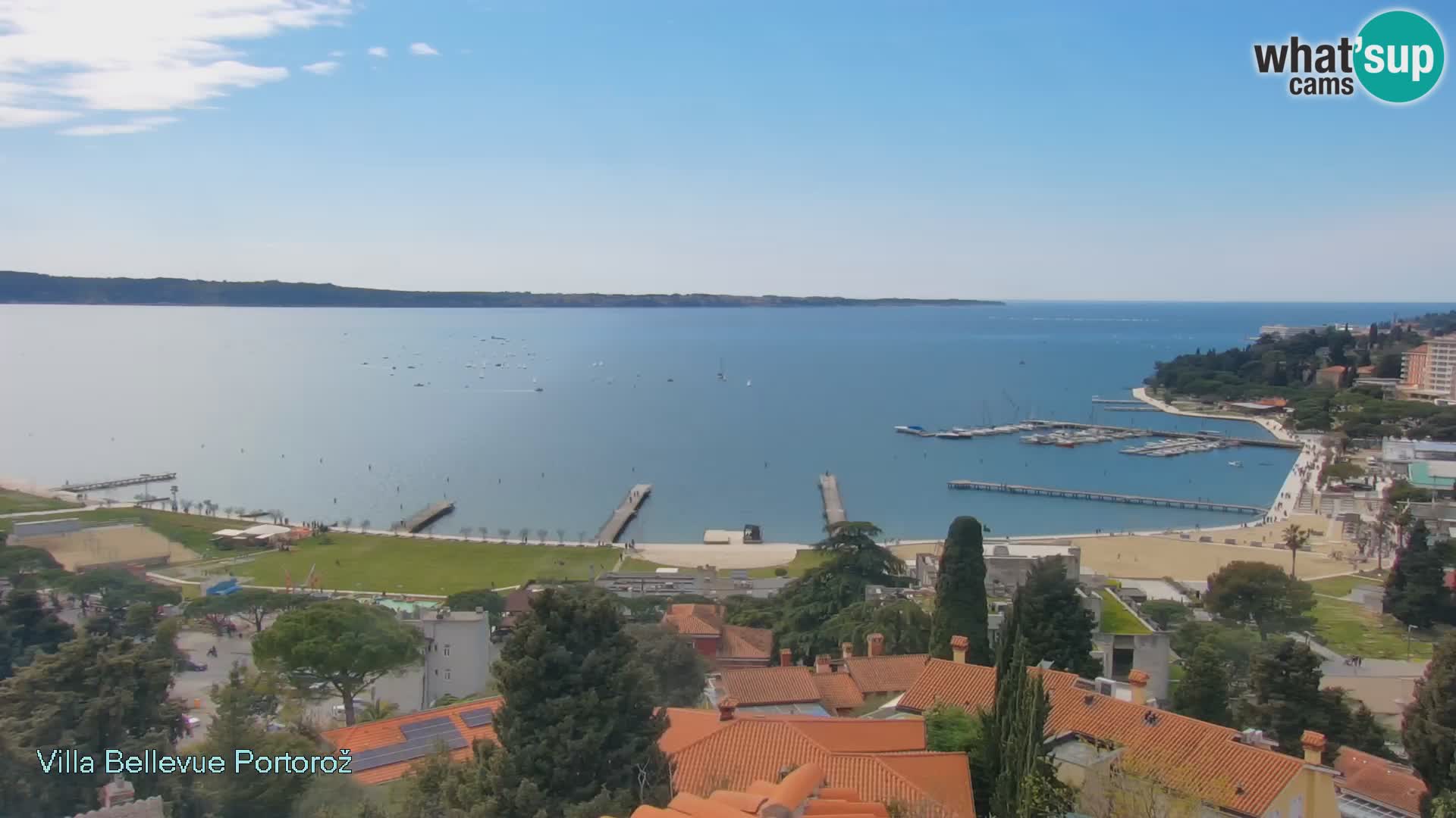 Portorož web kamera – pogled sa Villa Bellevue