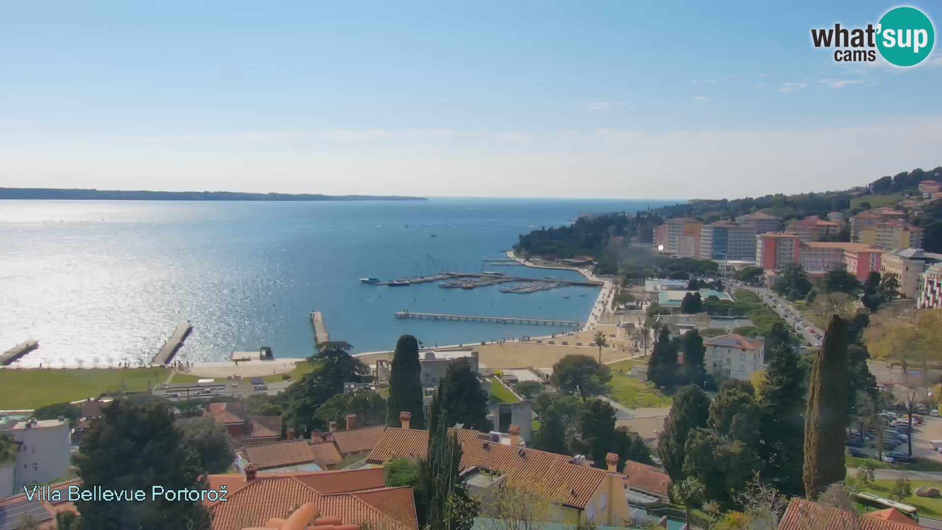 Live webcam Portorož – Panorama dalla Villa Bellevue