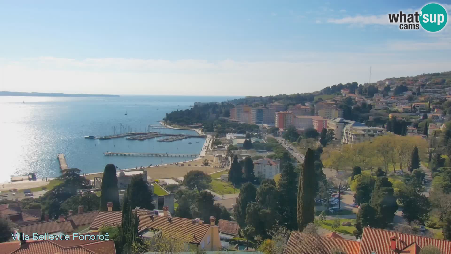 Live webcam Portorož – Panorama dalla Villa Bellevue