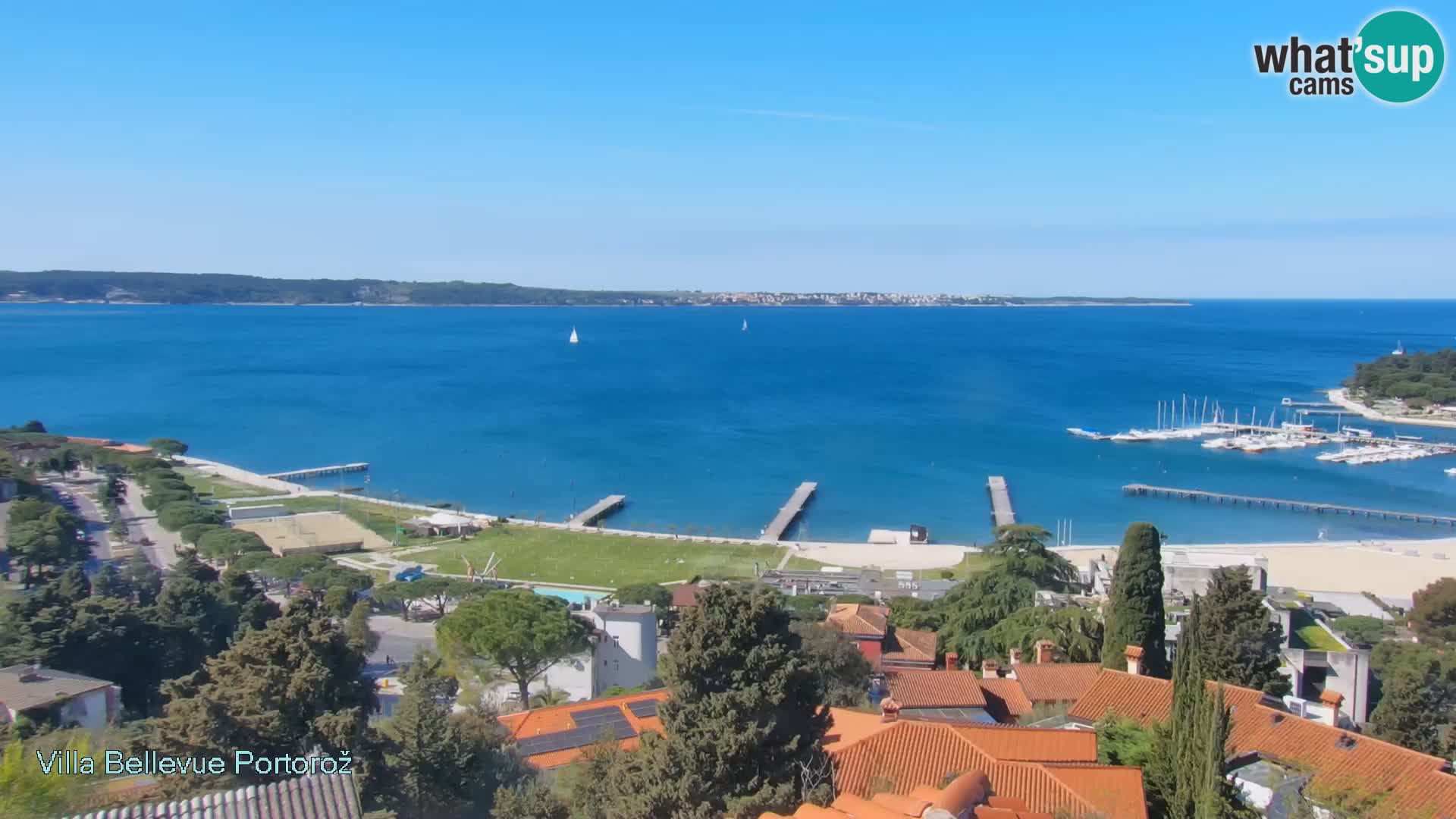 Portorož web kamera – pogled sa Villa Bellevue