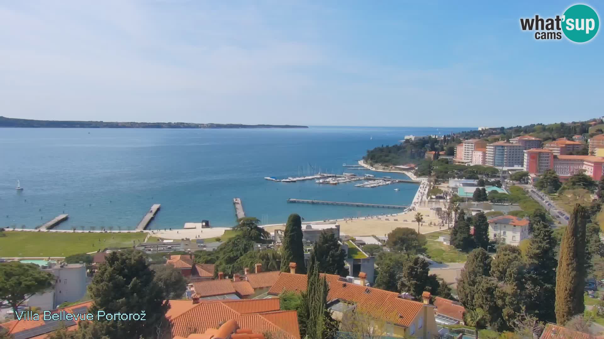 Portorož web kamera – pogled sa Villa Bellevue