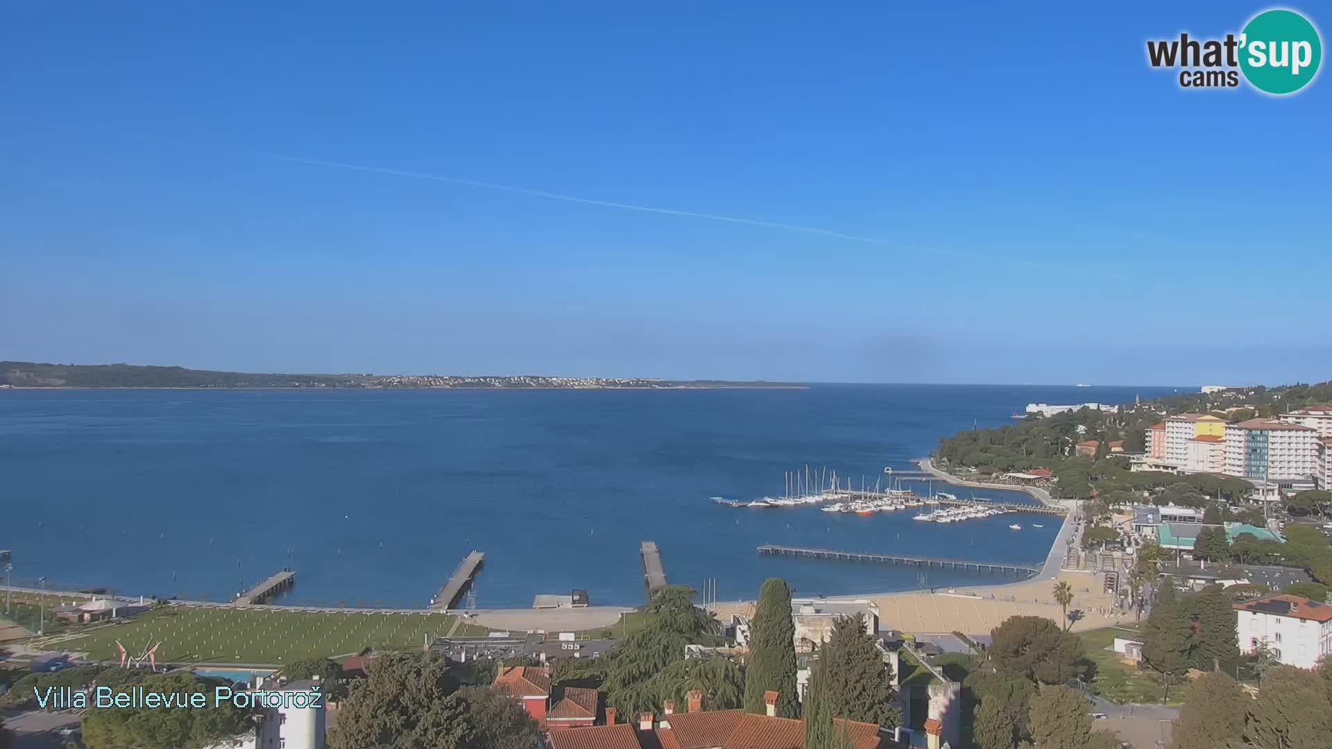 Portorož web kamera – pogled sa Villa Bellevue