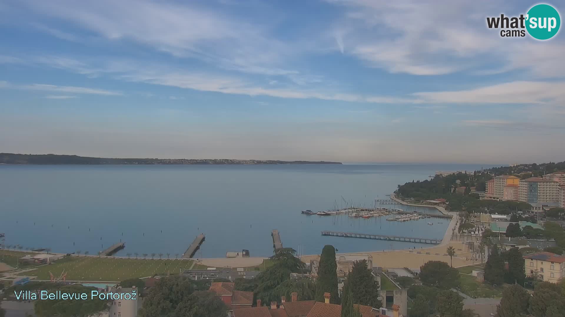 Portorož web kamera – pogled sa Villa Bellevue