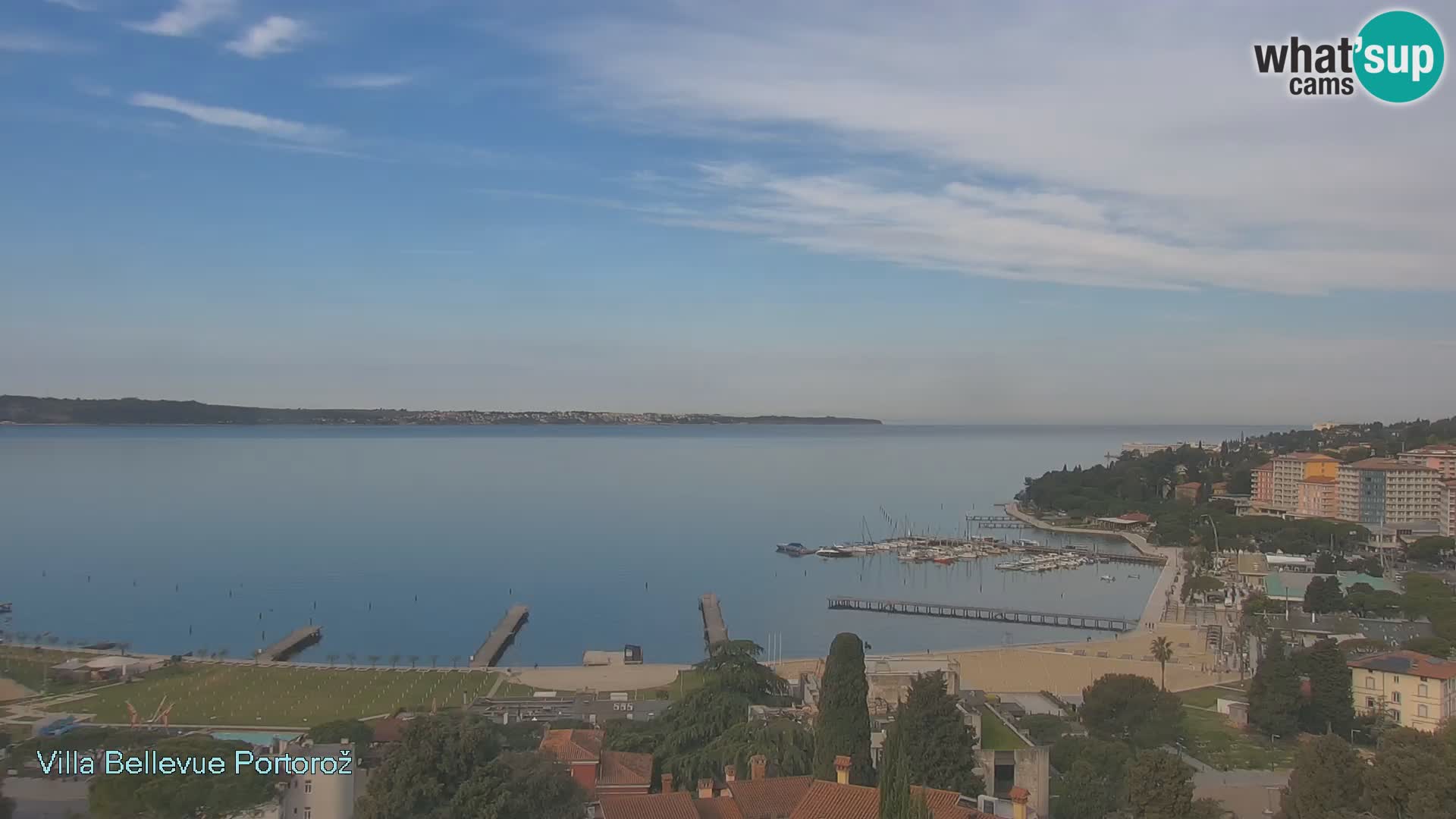 Portorož web kamera – pogled sa Villa Bellevue