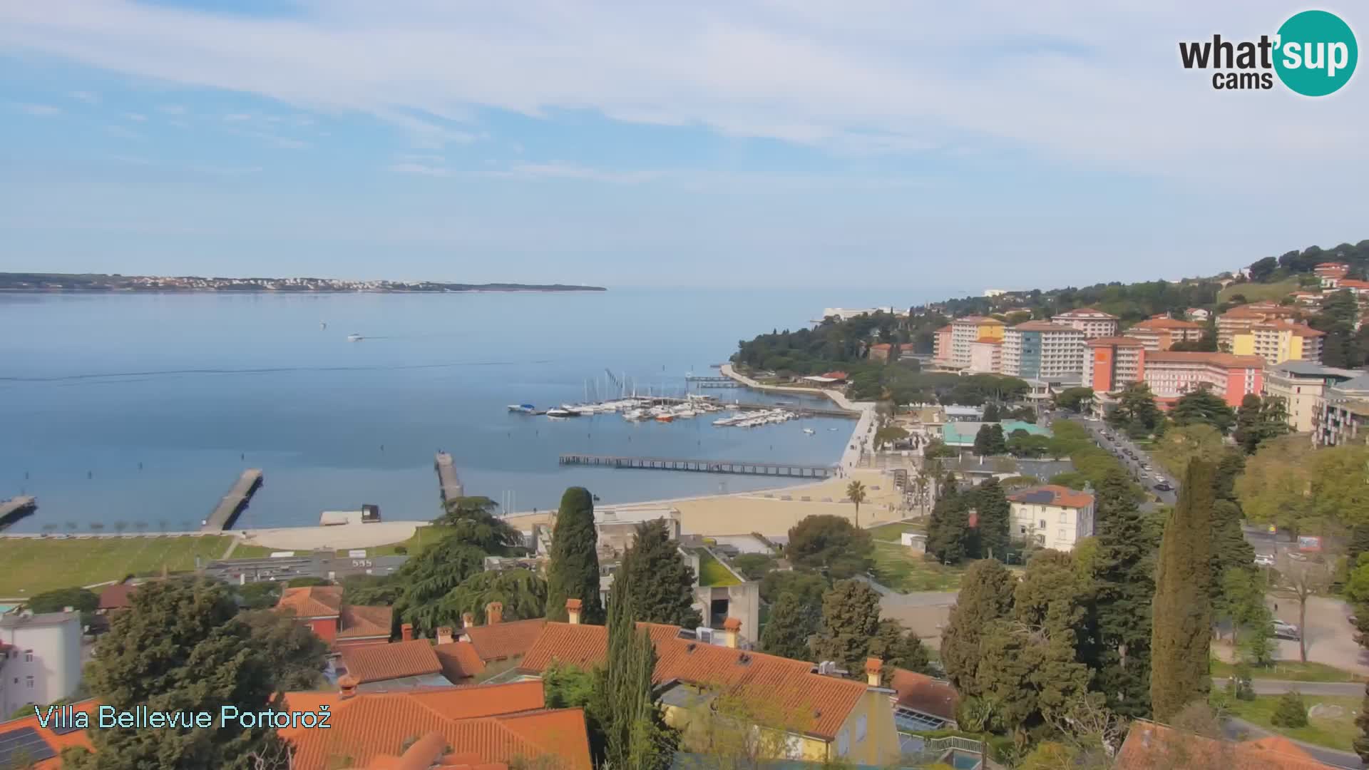 Portorož web kamera – pogled sa Villa Bellevue