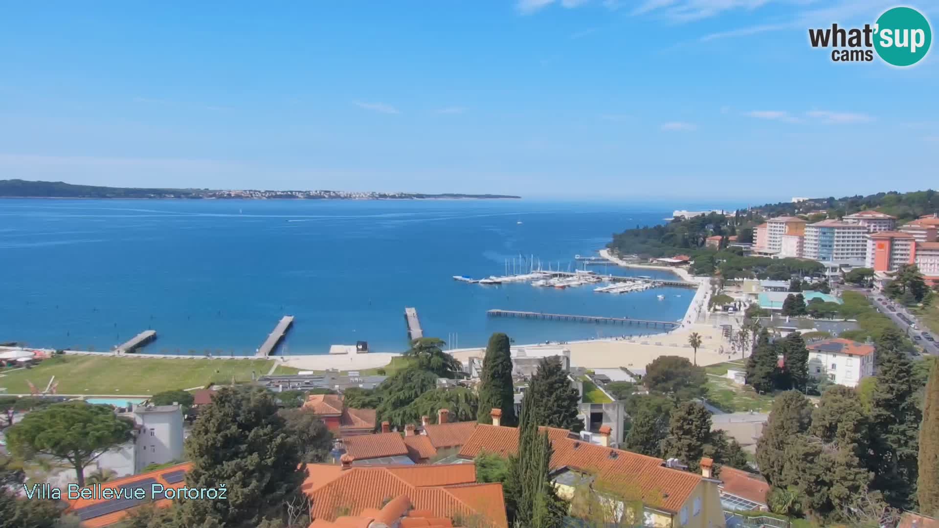 Portorož camera en vivo – Panorama Villa Bellevue