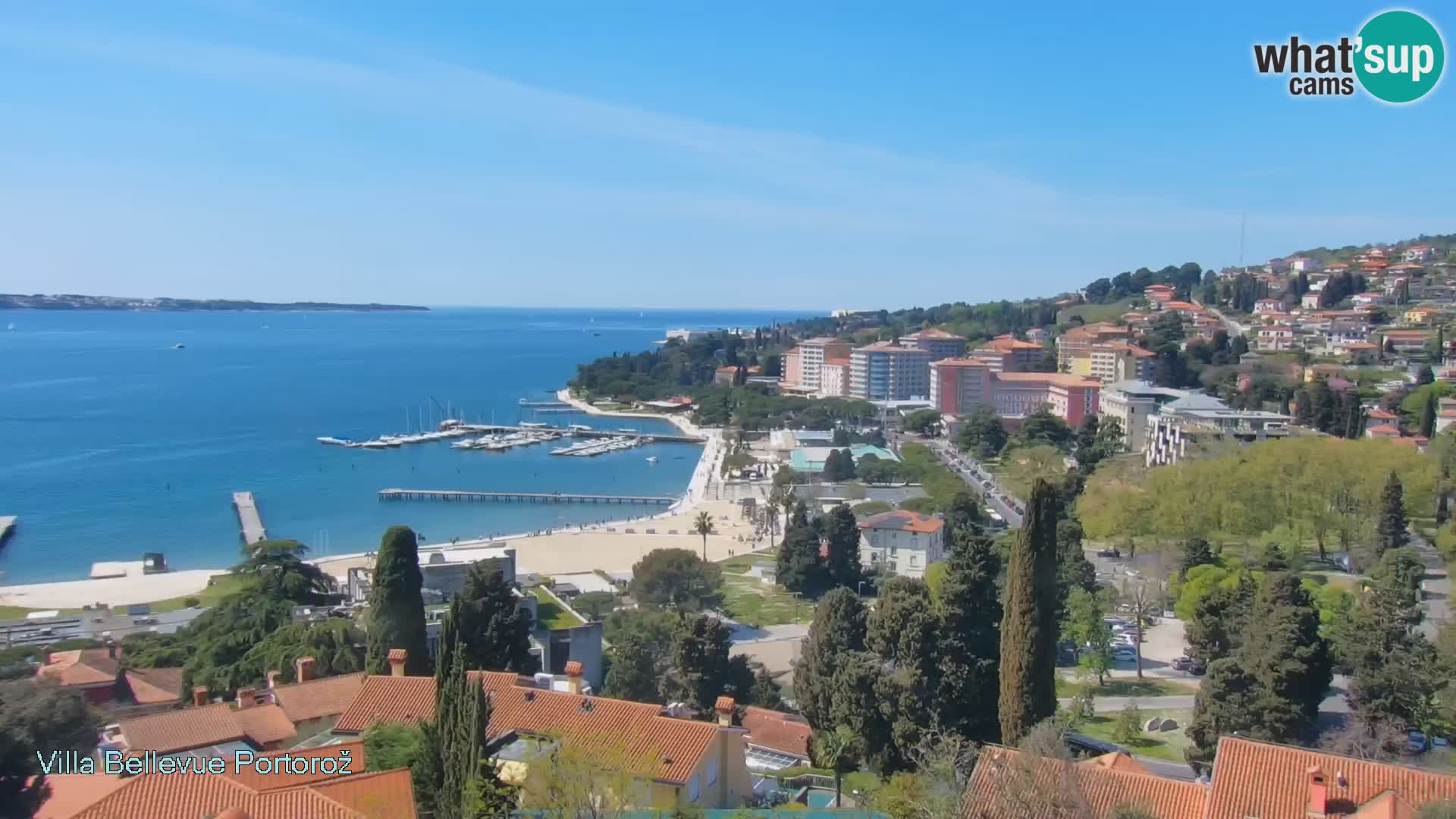 Portorož web kamera – pogled sa Villa Bellevue