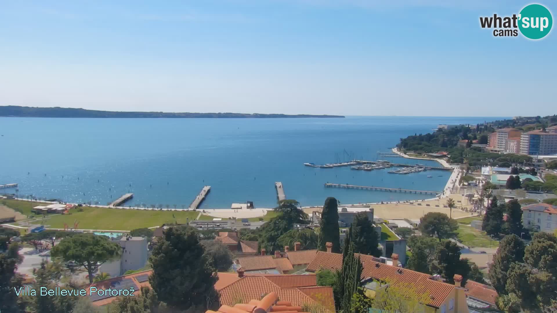 Portorož camera en vivo – Panorama Villa Bellevue