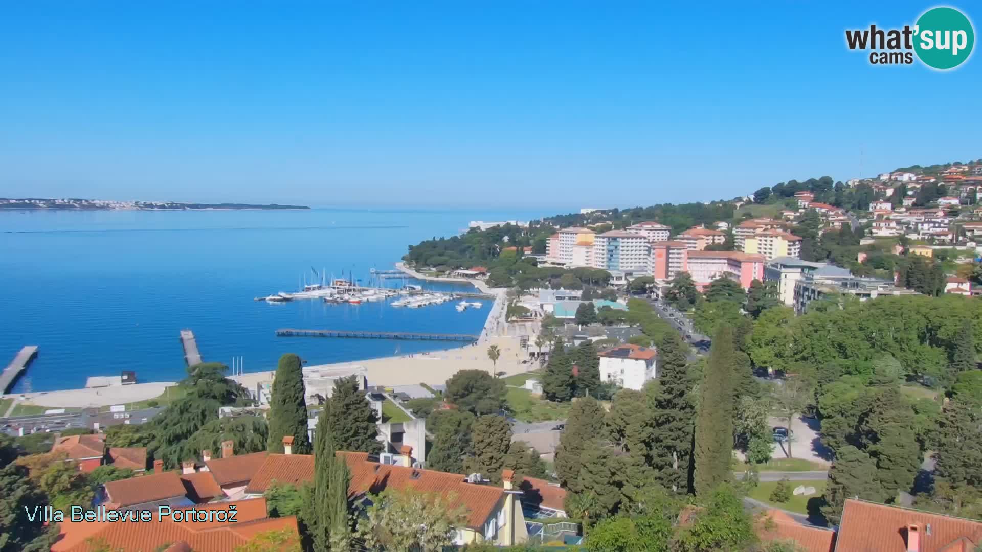 Portorož camera en vivo – Panorama Villa Bellevue