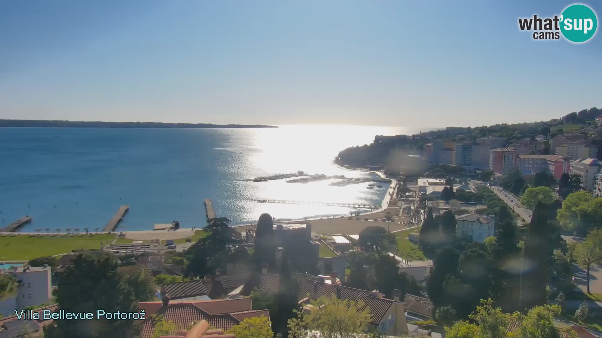 Portorož web kamera – pogled sa Villa Bellevue