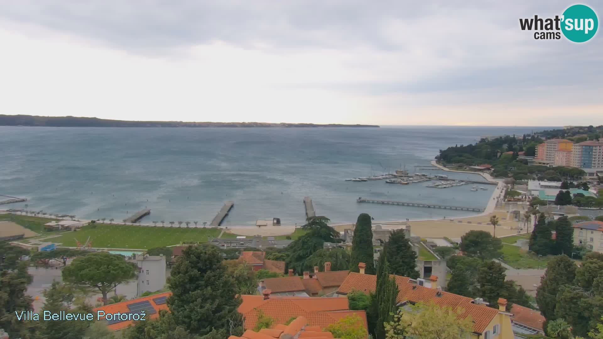 Portorož web kamera – pogled sa Villa Bellevue